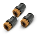 Set ronde borstels met messing borstelhaar