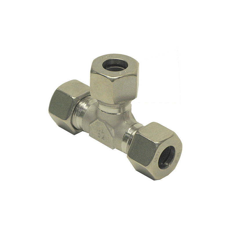 T-fitting (Ermeto), roestvrij staal voor 16 mm buis