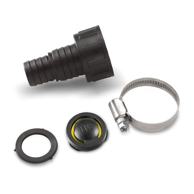 Connector 3/4" en 1" afvoerslang met terugslagklep