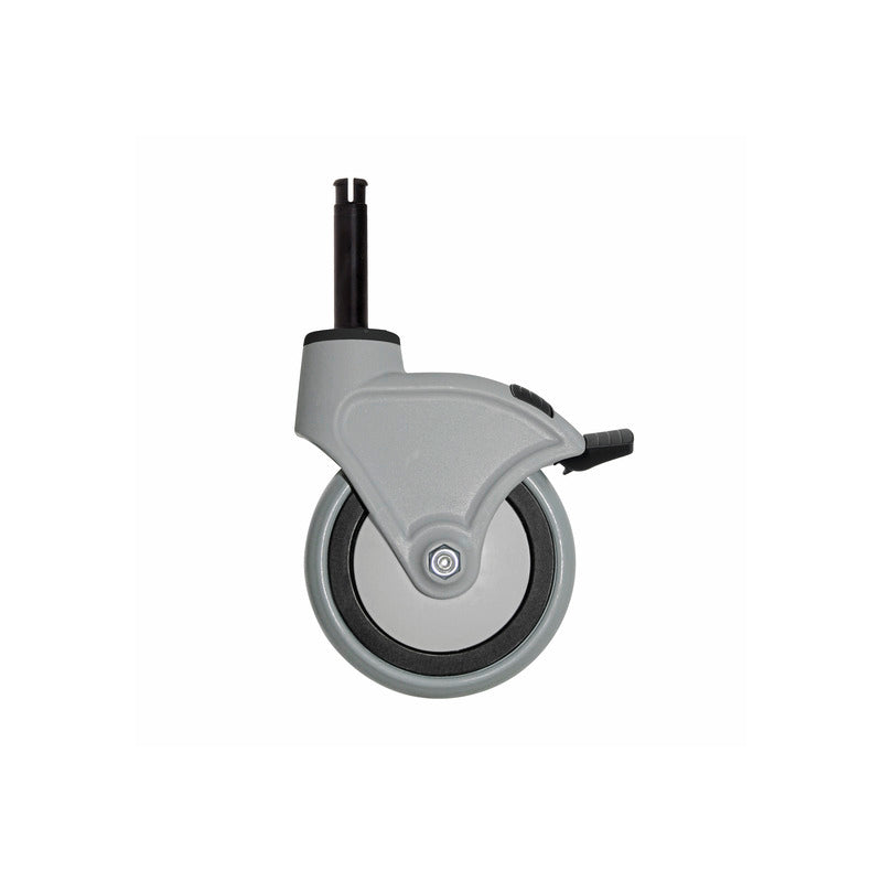 Wheel rotatable with brake